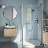 Ensemble de douche avec mitigeur thermostatique, pommeau 1 jet, barre 60cm et...