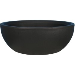 Coupe pot de fleurs - RIVIERA - Granit - D40 H15 cm - Noir
