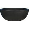 Coupe pot de fleurs - RIVIERA - Granit - D40 H15 cm - Noir