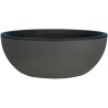 Coupe pot de fleurs - RIVIERA - Granit - D40 H15 cm -Gris