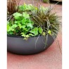 Coupe pot de fleurs - RIVIERA - Granit - D40 H15 cm -Gris