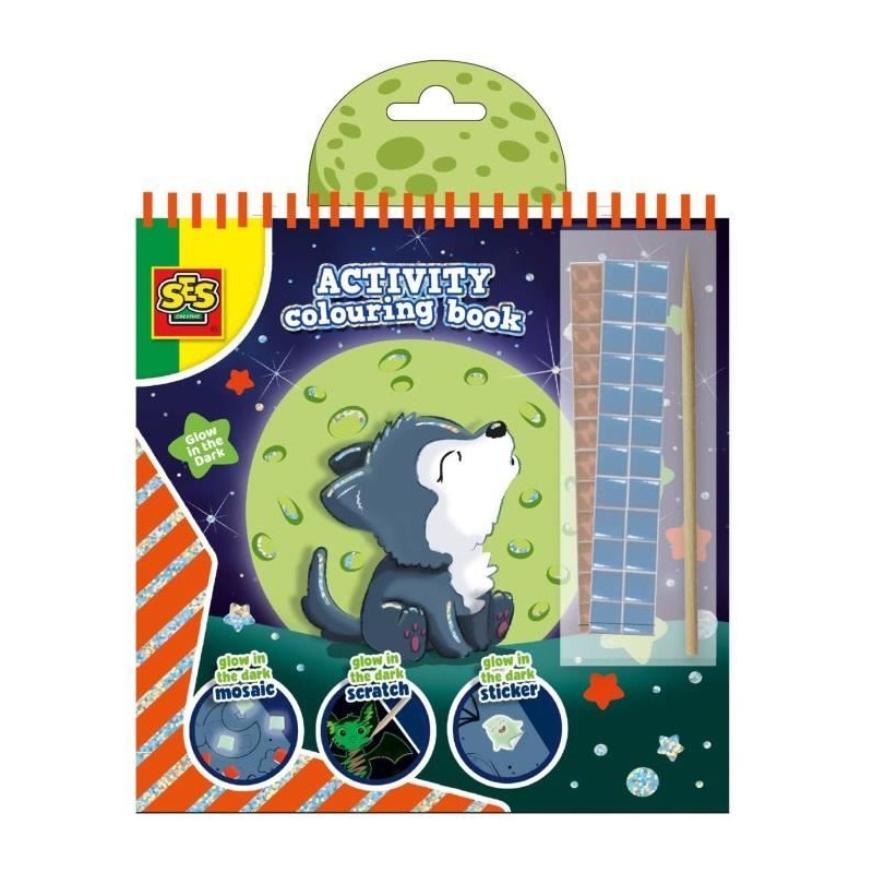 Cahier d'activités de coloriage phosphorescent 3 en 1