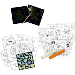 Cahier d'activités de coloriage phosphorescent 3 en 1