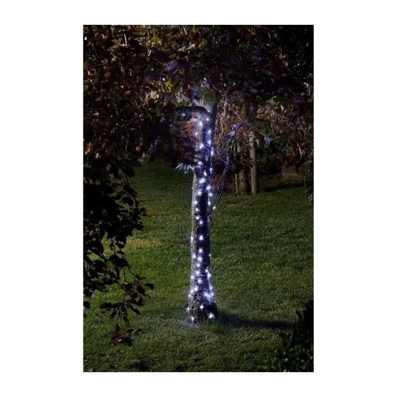 Guirlande solaire d'extérieur SMARDTV - Luciole 100 Leds blanc froid - 11.9m ...
