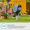 Dévidoir automatique sur pic GARDENA RollUp M liseret bleu - Longueur 20m - Ø...