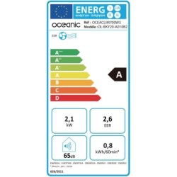 Climatiseur mobile OCEANIC - 7000 BTU  - 2050W - Déshumidificateur - Programm...