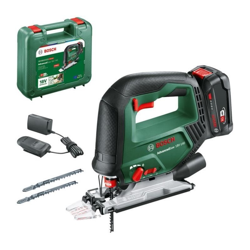 Scie sauteuse 18V 140 - BOSCH - AdvancedSaw - batterie 18V 2,0 Ah + chargeur