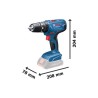 Perceuse-visseuse a percussion Bosch Professional GSB 18V-21 + 2 batteries 2,...