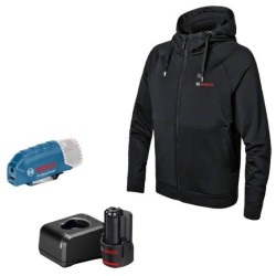 Veste chauffante Bosch Professional GHH 12+18V XA + GAA 12V-21 + Batterie GBA...