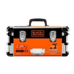 Kit perceuse a percussion sans fil - 18V - BLACK+DECKER - BDC718AS2F-QW - 2 b...