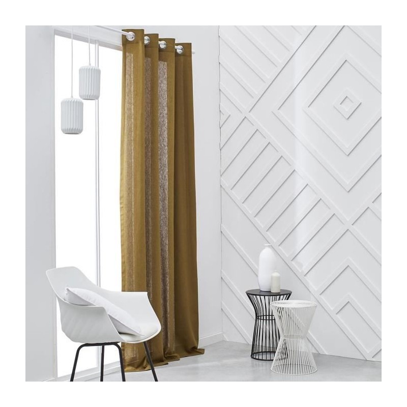 Rideau a oeillets TODAY - 140x240cm - 100% Coton - Bronze