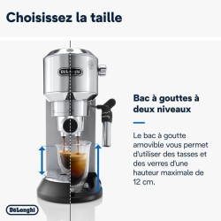 Machine expresso manuelle - De'Longhi - Dedica style - EC685.M - Inox