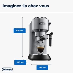 Machine expresso manuelle - De'Longhi - Dedica style - EC685.M - Inox