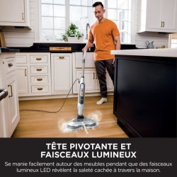 SHARK S8201EU Steam Mop - Balai Vapeur Automatique - 2 tampons rotatifs - 3 r...