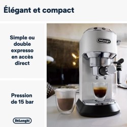 Machine expresso manuelle - De'Longhi - Dedica style - EC685.W - Blanc