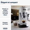 Machine expresso manuelle - De'Longhi - Dedica style - EC685.W - Blanc