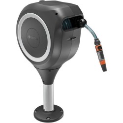 Dévidoir automatique pour terrasse - GARDENA - RollUp - M - Blanc - Longueur ...