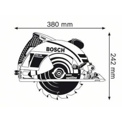 Scie circulaire Bosch Professional GKS 190, 1400W, diametre de lame de 190mm ...