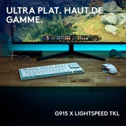 Clavier gamer - Sans fil - Logitech G - G915 TKL X - AZERTY - Switch tactile ...
