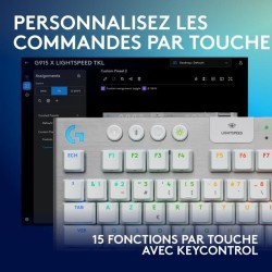 Clavier gamer - Sans fil - Logitech G - G915 TKL X - AZERTY - Switch tactile ...