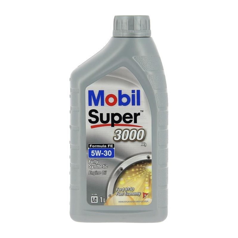 Huile moteur 5W-30 Synthétique - MOBIL - Super 3000 - Formula-XE -bidon 1L - ...