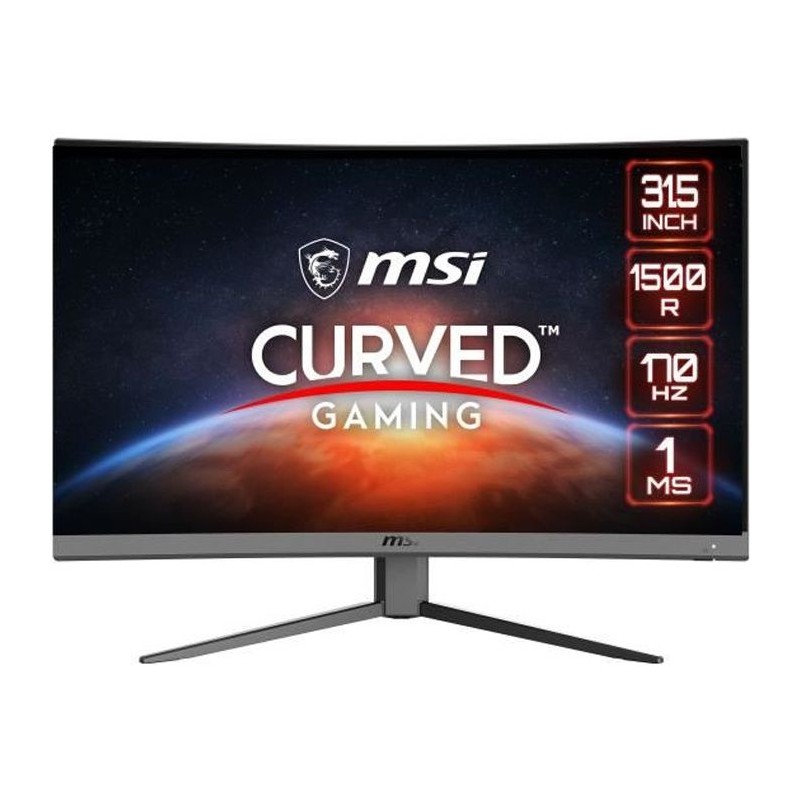 Ecran PC Gamer Incurvé - MSI -  31,5 - WQHD - 170Hz - Dalle VA - 1ms
