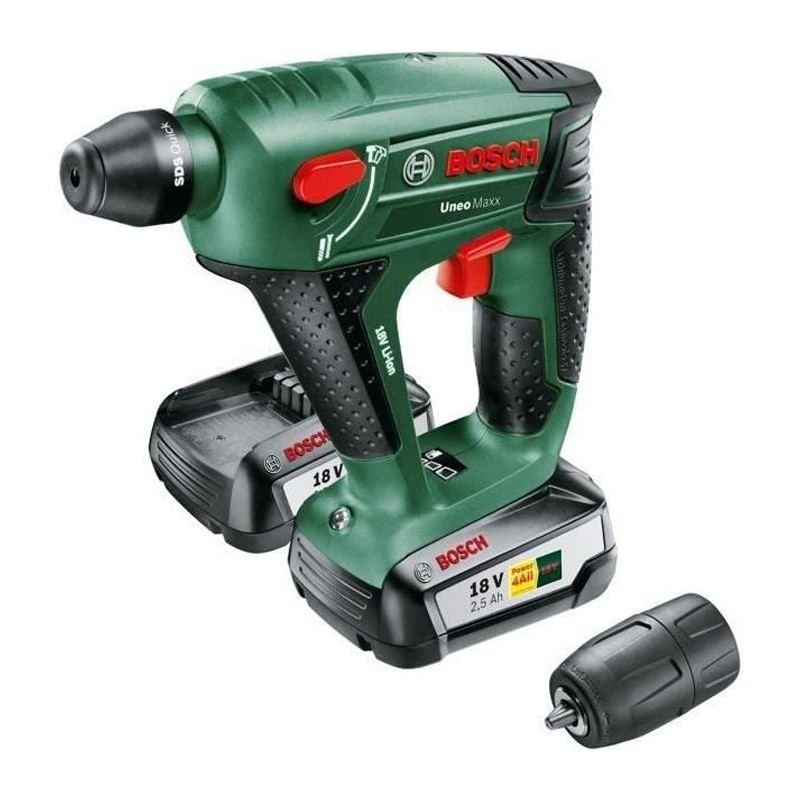 Perforateur sans fil Bosch - Uneo Maxx  (Livrée avec 2 batteries 18V-2,5 Ah +...
