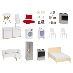 Rainbow High Townhouse - Maison en bois 3 étages et 6 pieces -