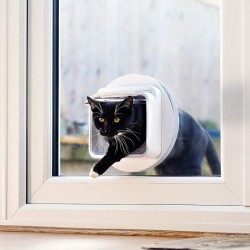 SUREFLAP Chatiere a Puce électronique Connectée - Blanc - 142 mm x 120 mm (Li...