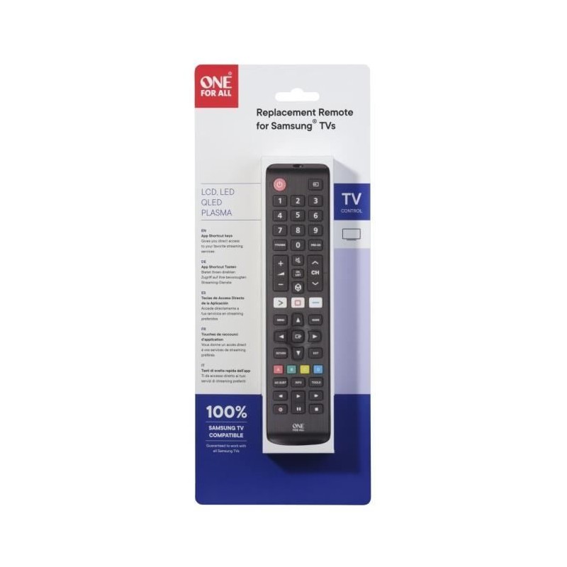 ONE FOR ALL URC4910 - Télécommande de remplacement pour TV Samsung