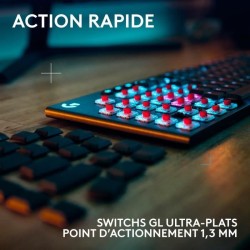 Clavier gamer - Sans fil - Logitech G - G915 X - AZERTY - Mécanique - Noir