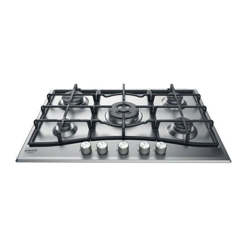 HOTPOINT PNN 751 IX Plaque de cuisson gaz - 5 foyers - 10,5kW - L75 x