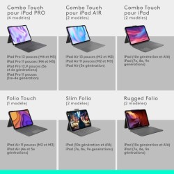 Etui clavier - Logitech - Combo Touch - AZERTY - Pour iPad Pro 11 pouces (M4 ...