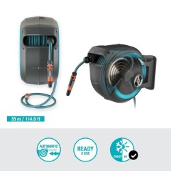 Dévidoir automatique mural RollUp XL GARDENA - Longueur 35m - Ø13mm - Kit com...