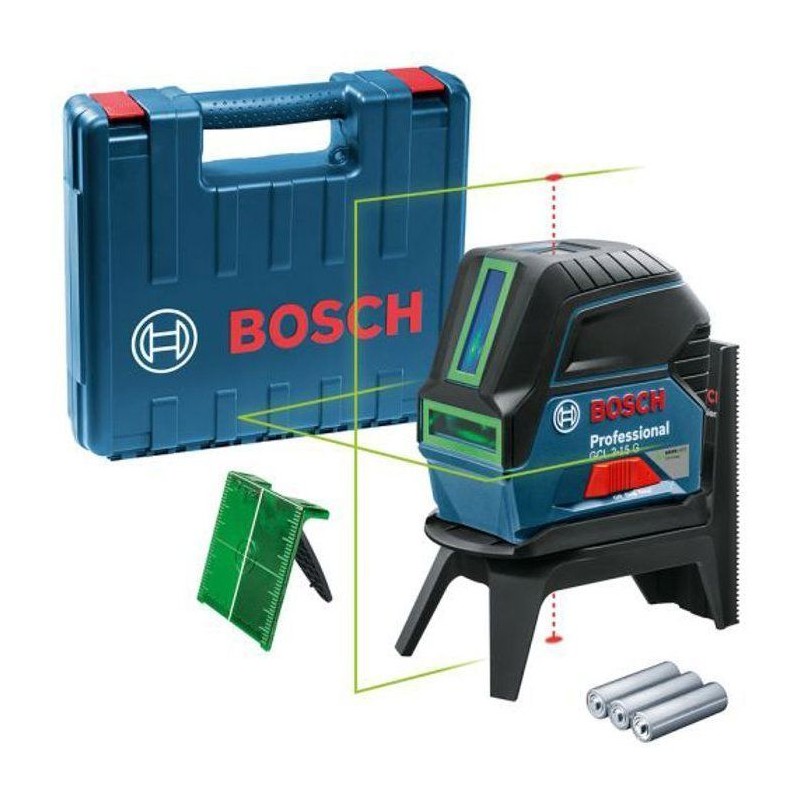 Laser ligne Bosch Professional GCL 2-15 G Portée 15 m + Support rotatif RM1 +...