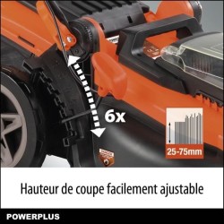 Tondeuse a Gazon sur Batterie 40V Dual Power POWDPGLWS2 - 420mm Ø, Sac de Col...
