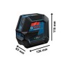 Laser - BOSCH - GCL 2-50 G - 2 points et 2 lignes - IP 64 - Portée 10 m