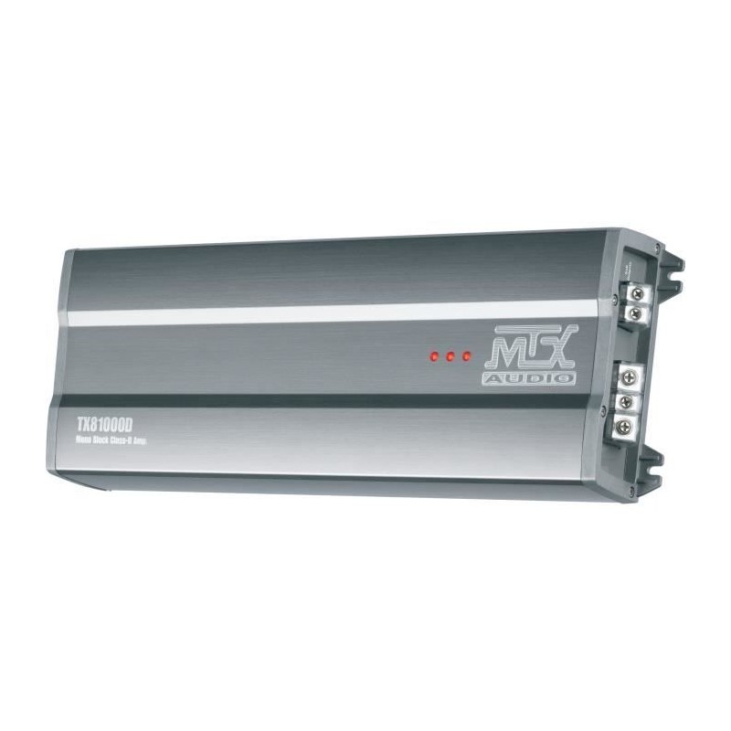 MTX TX81000D Amplificateur voiture Classe-D 1x1000W RMS @2O Télécommande EBC ...