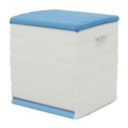 PLASTIKEN Coffre cadenassable avec roulettes - 190 L - Fonctionnel et esthéti...