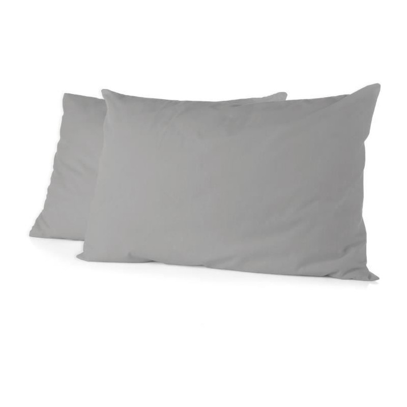 Lot de 2 taies d'oreiller - HOME LINGE PASSION - Microfibre 82 g - 50 x 70 cm...