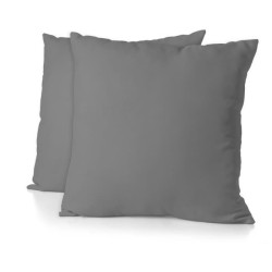 Lot de 2 taies d'oreiller - HOME LINGE PASSION - Microfibre 82 g - 63 x 63 cm...