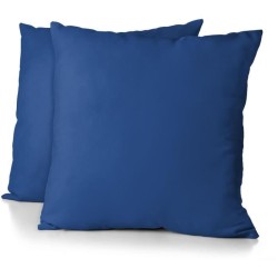 Lot de 2 taies d'oreiller - HOME LINGE PASSION - Microfibre 82 g - 63 x 63 cm...
