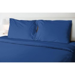 Drap plat - HOME LINGE PASSION - Microfibre 82 g - 180 x 290 cm - Bleu