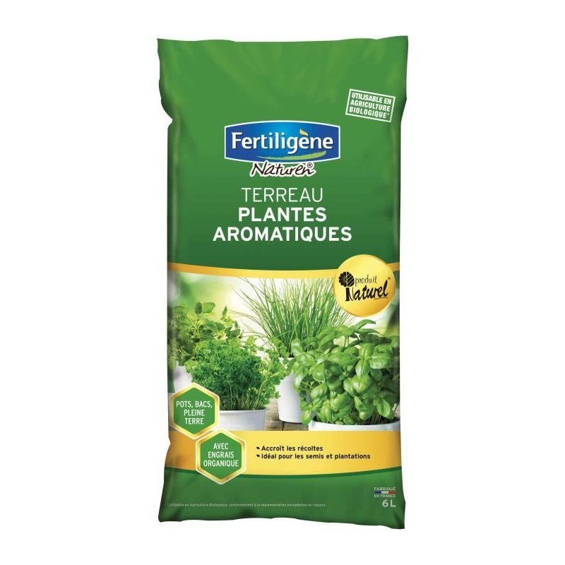 FERTILIGeNE - Terreau plantes aromatiques 6L