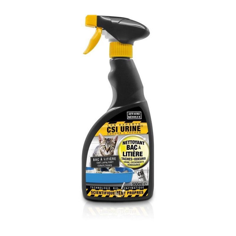 CSI URINE - Nettoyant naturel spécial bac a litiere - Spray 500 ml