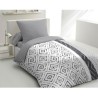 Parure de couette microfibre ETHNO - 1 housse de couette 140 x 200 cm + 1 tai...