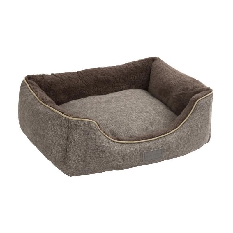 KERBL Panier corbeille Samuel - 50 x 40 x 15 cm - Argent et gris - Pour chien