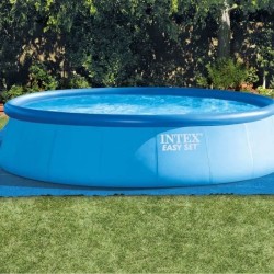 Tapis de sol pour piscine autoportante INTEX - 472 x 472 cm - Épaisseur 0,13 ...