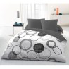 Parure de couette microfibre Audace - 1 housse de couette 220 x 240 cm + 2 ta...