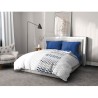 Parure de couette microfibre AMBROISIE - 1 housse de couette 220 x 240 cm + 2...